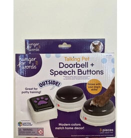 Hunger For Words Hunger For Words | Talking Pet Doorbell + 2 Pack Speech Buttons
