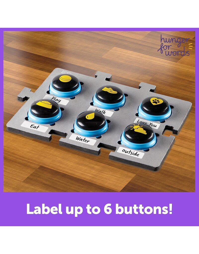Hunger For Words Hunger For Words | Talking Pet Button Mat Holds 6 Buttons