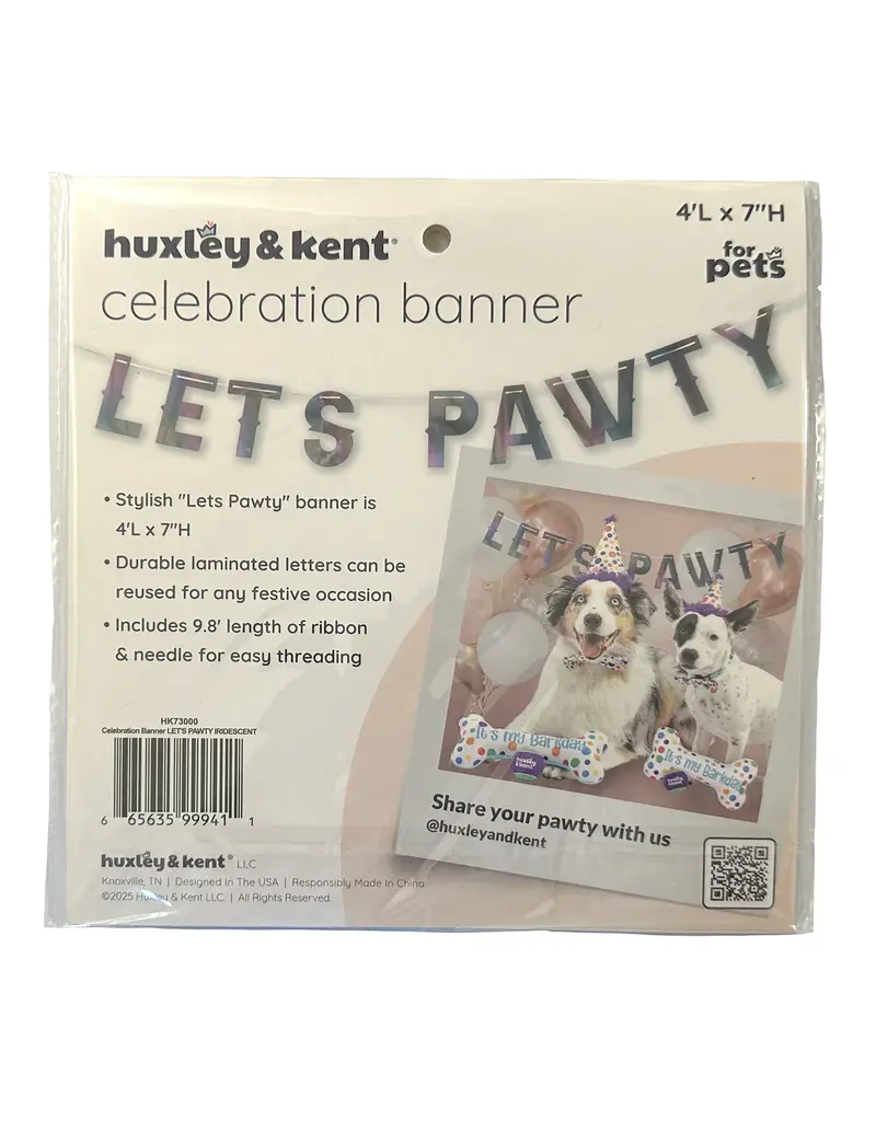 Huxley & Kent Huxley & Kent Barkday | Let's Pawty Celebration Banner