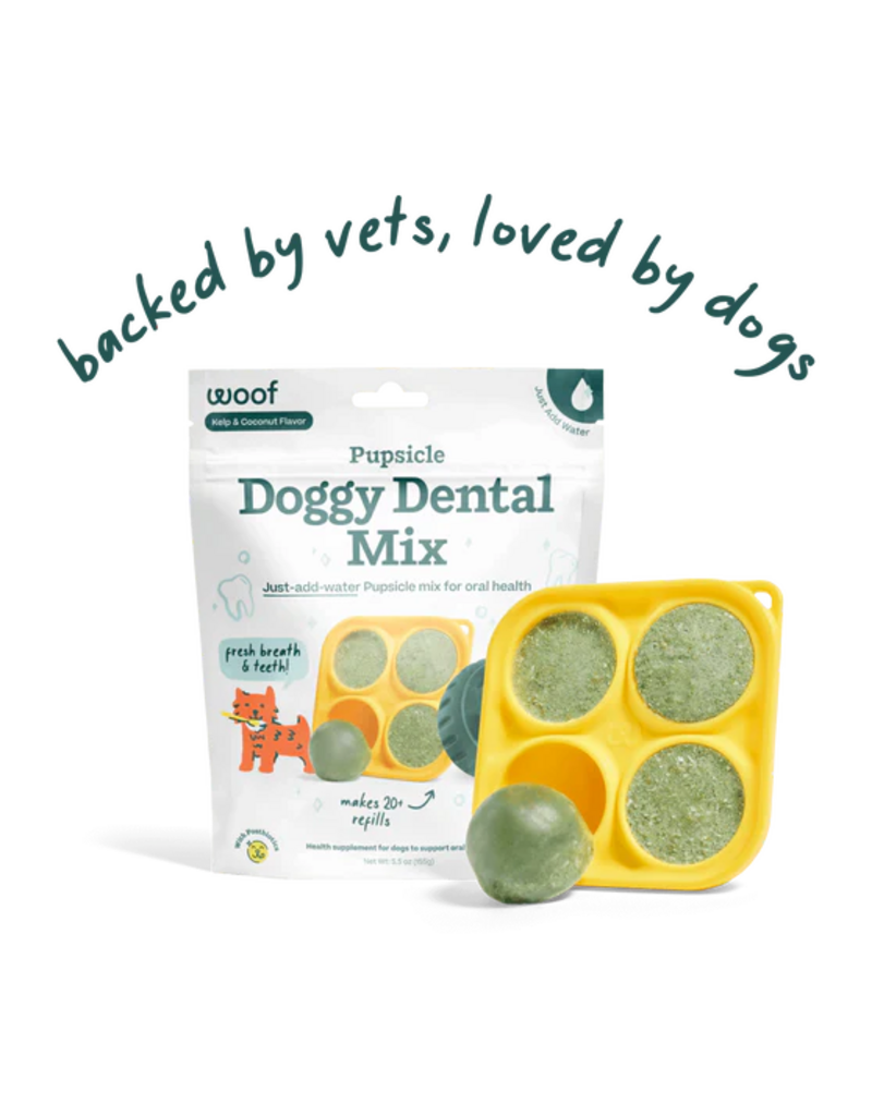 Woof Woof Pupsicle | Powdered Treat Mix Dental Kelp & Coconut Recipe 5.5 oz