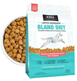 Koha Koha Dog Kibble | Salmon & Brown Rice Bland Diet 3.5 lb