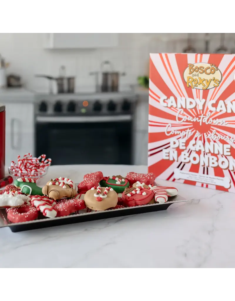 Bosco and Roxy's Bosco & Roxy's Holiday 2025 | Candy Cane Countdown Musical Advent Calendar for Dogs