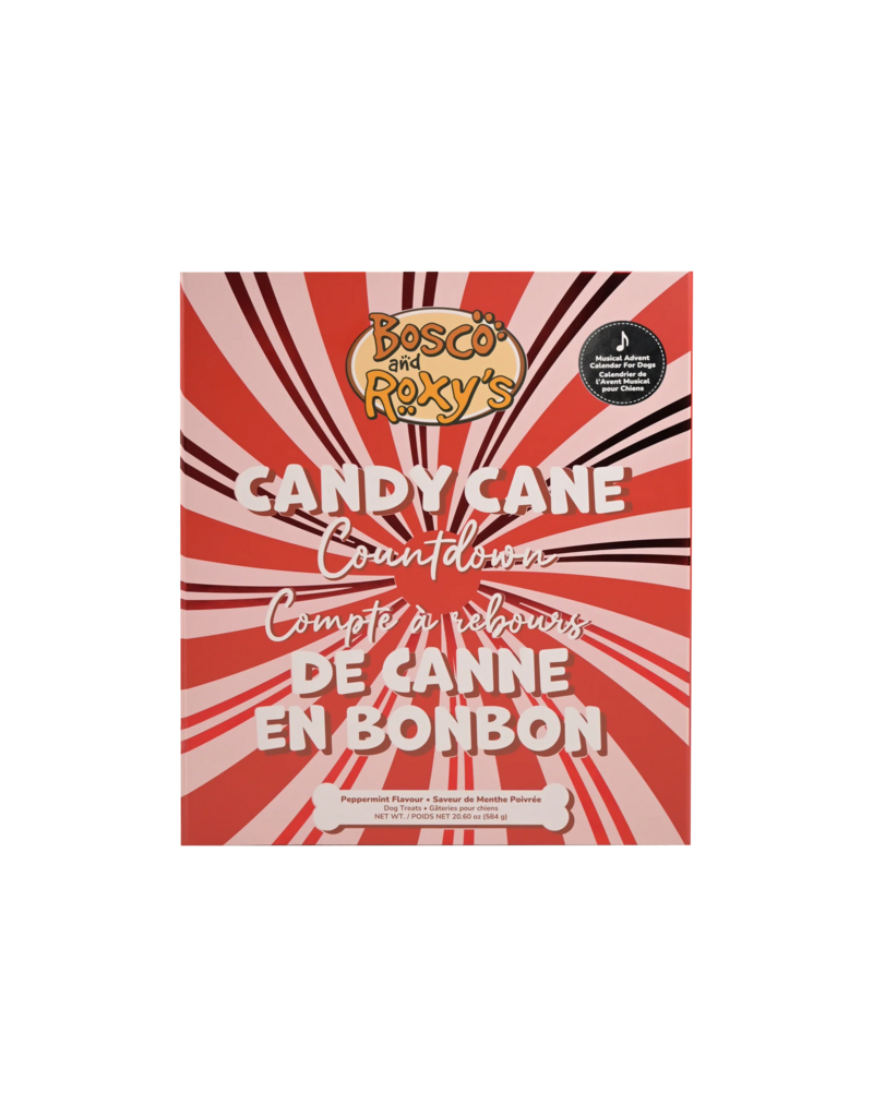 Bosco and Roxy's Bosco & Roxy's Holiday 2025 | Candy Cane Countdown Musical Advent Calendar for Dogs