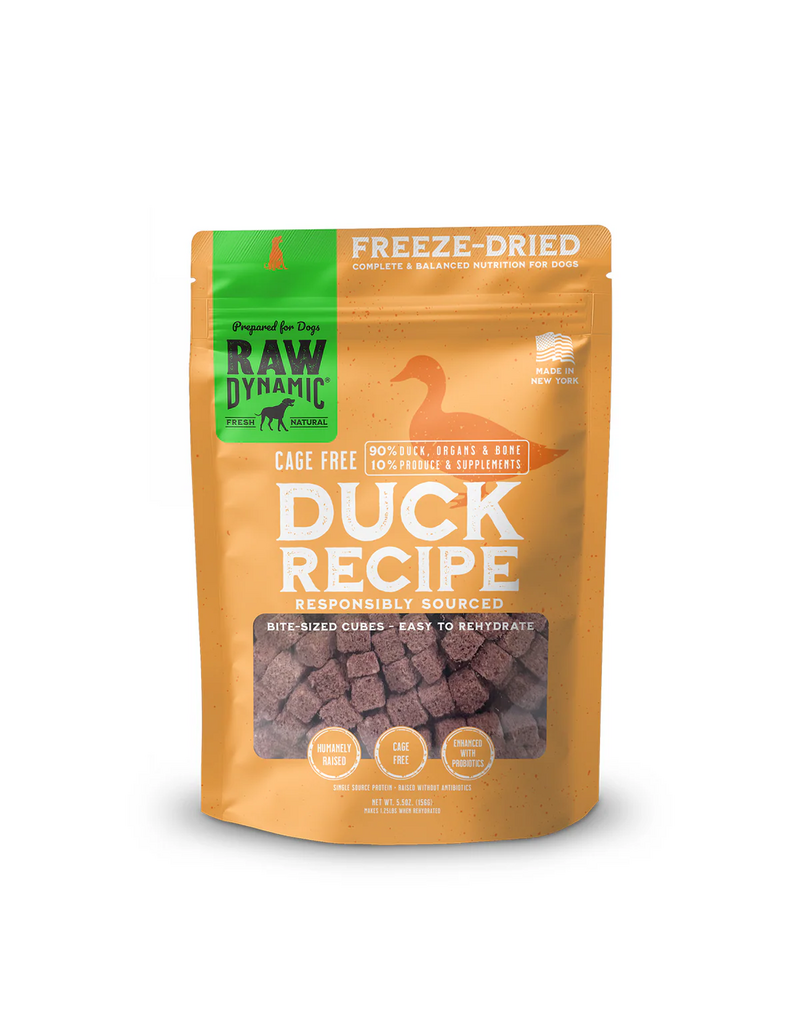 Raw Dynamic Raw Dynamic Freeze Dried Dog Food | Cage Free Duck Cubes 5.5 oz