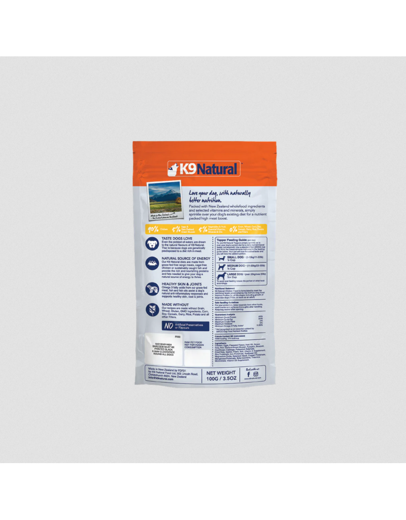 K9 Natural K9 Natural Freeze Dried Dog Food | Chicken Topper 3.5 oz