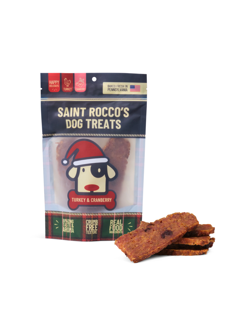 Saint Rocco's Treats Saint Rocco Dog Treats | Turkey & Cranberry Jerky 8 oz