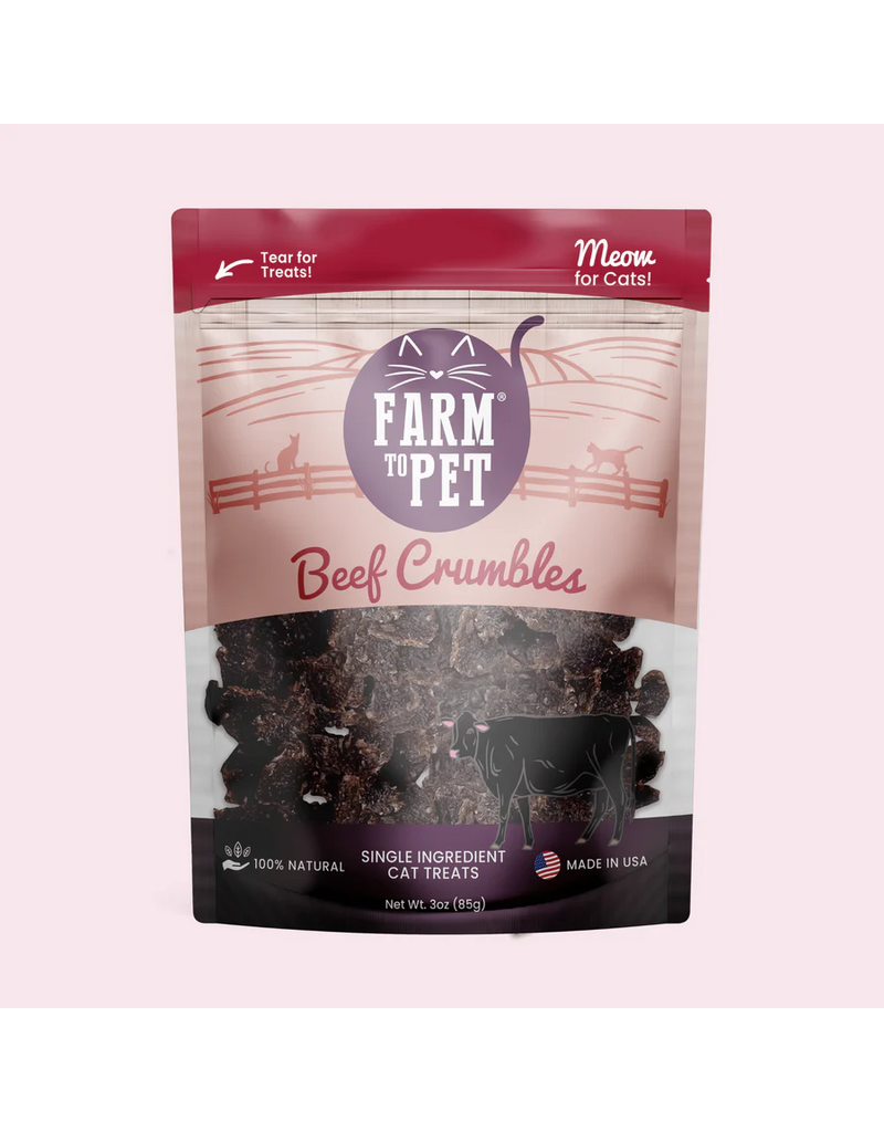 Farm to Pet Farm to Pet Cat Treats | Beef Crumbles 3 oz
