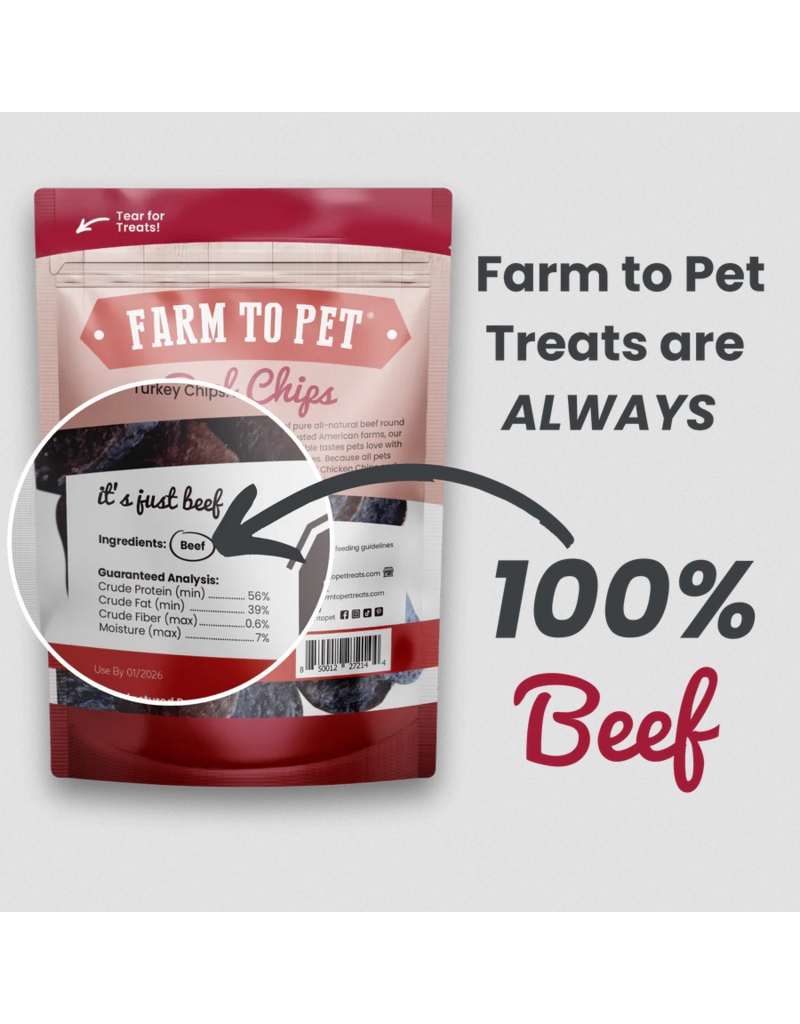Farm to Pet Farm to Pet Dog Treats | Beef Chips 12 oz