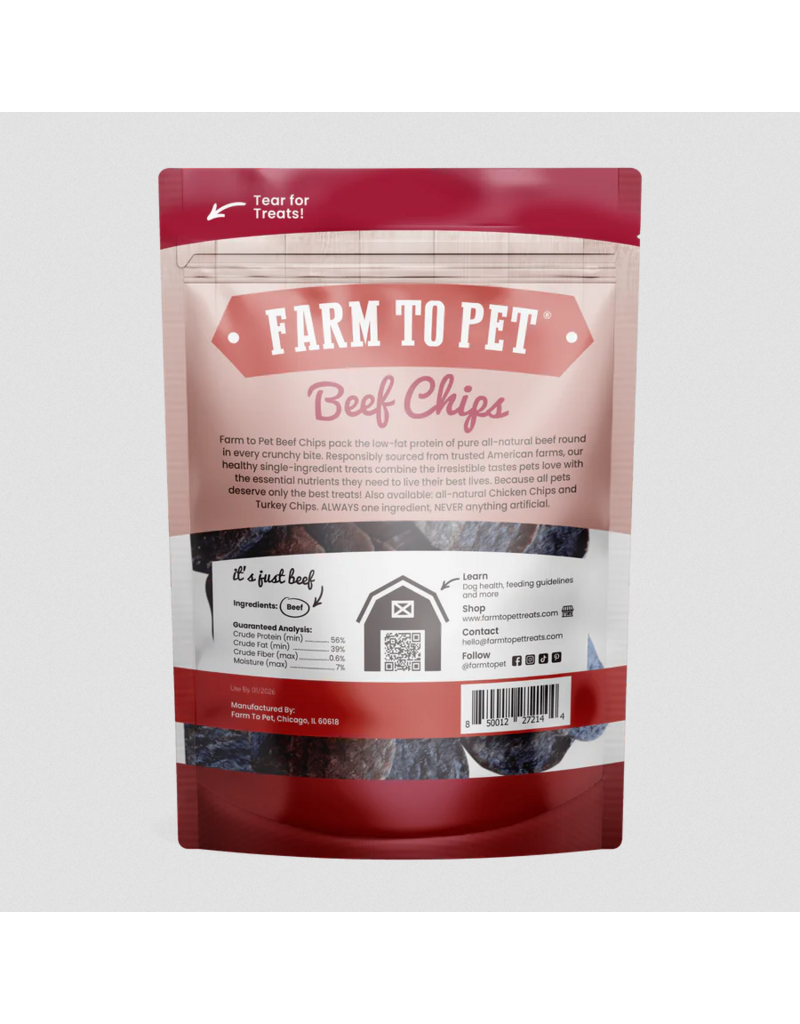 Farm to Pet Farm to Pet Dog Treats | Beef Chips 12 oz