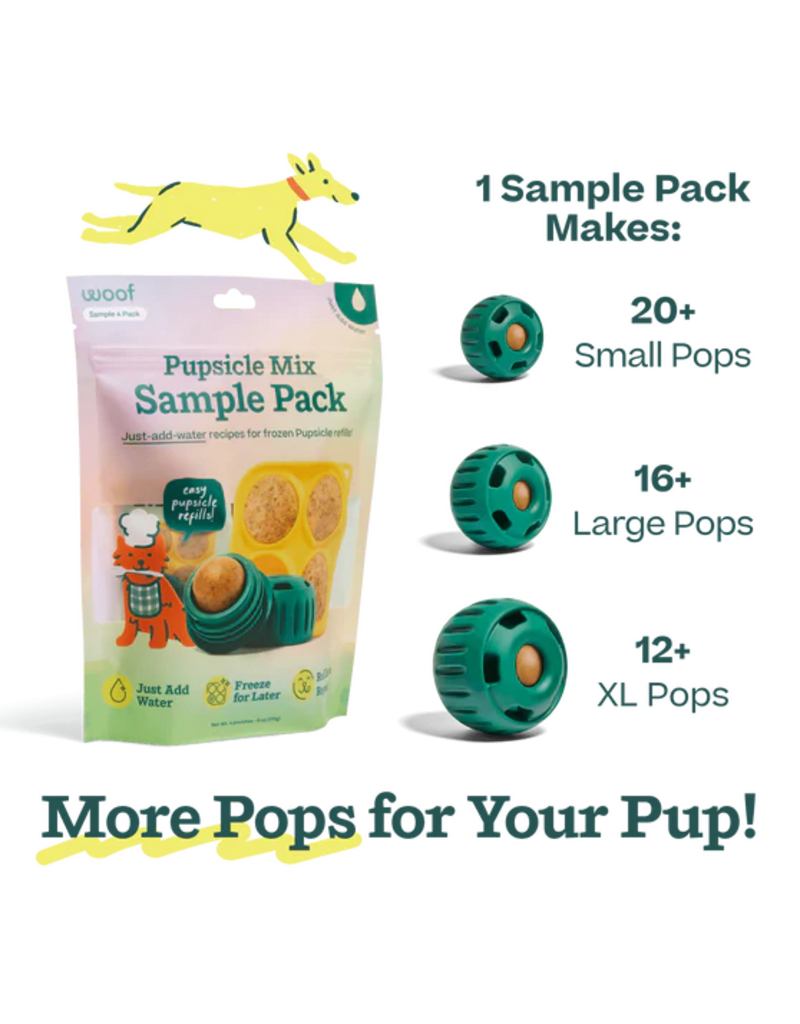 Woof Woof Pupsicle | Powdered Treat Mix Variety Pack 4 count 5.5 oz
