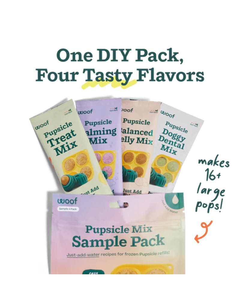 Woof Woof Pupsicle | Powdered Treat Mix Variety Pack 4 count 5.5 oz