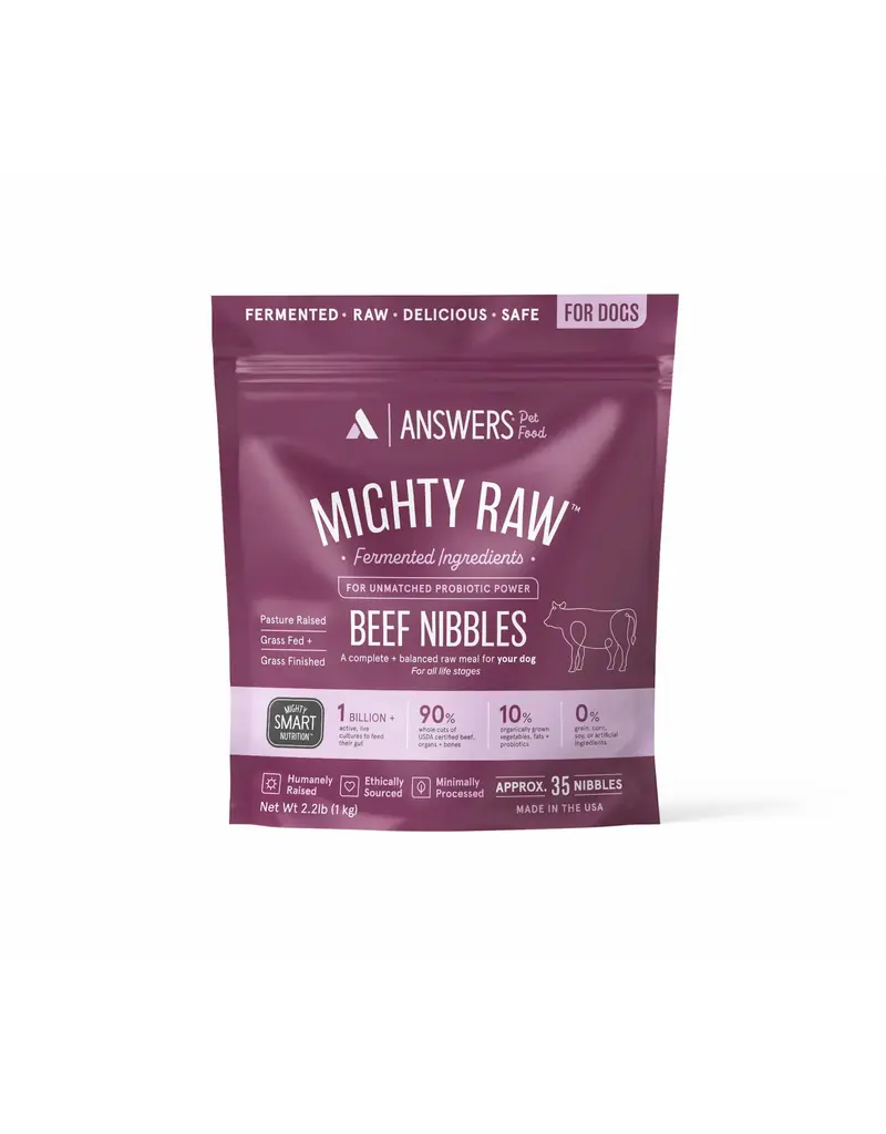 Answer's Pet Food Answers Frozen Dog Food CASE Detailed Beef Nibbles 2.2 lbs (*Frozen Products for Local Delivery or In-Store Pickup Only. *)