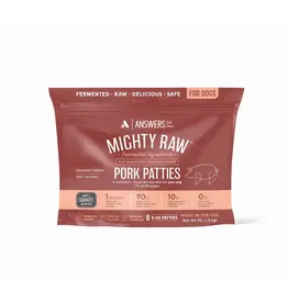 Answer's Pet Food DISC Answers Frozen Dog Food  Detailed Pork 8 oz Patties 4 lbs (*Frozen Products for Local Delivery or In-Store Pickup Only. *)