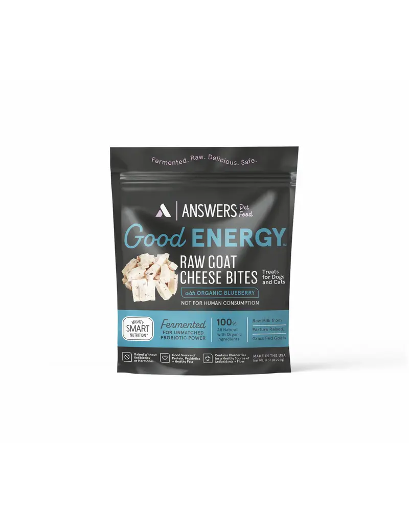 Answer's Pet Food Answers Rewards Raw Goat Cheese Treats Blueberries 8 oz (*Frozen Products for Local Delivery or In-Store Pickup Only. *)