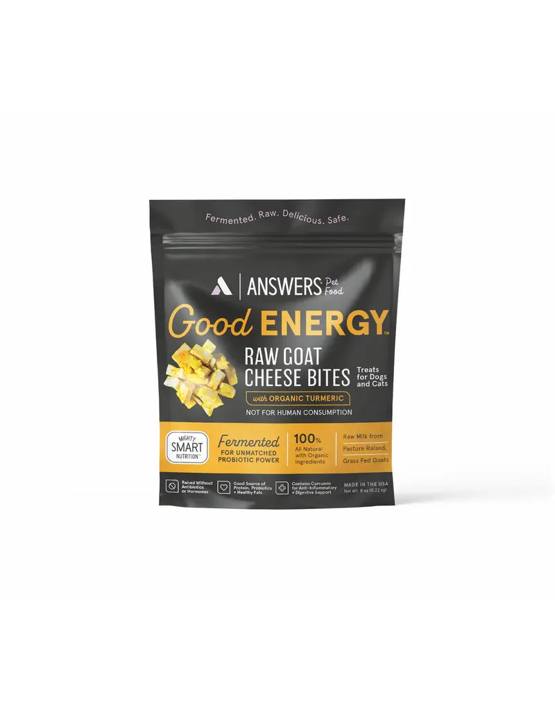 Answer's Pet Food Answers Rewards Raw Goat Cheese Treats Tumeric 8 oz (*Frozen Products for Local Delivery or In-Store Pickup Only. *)