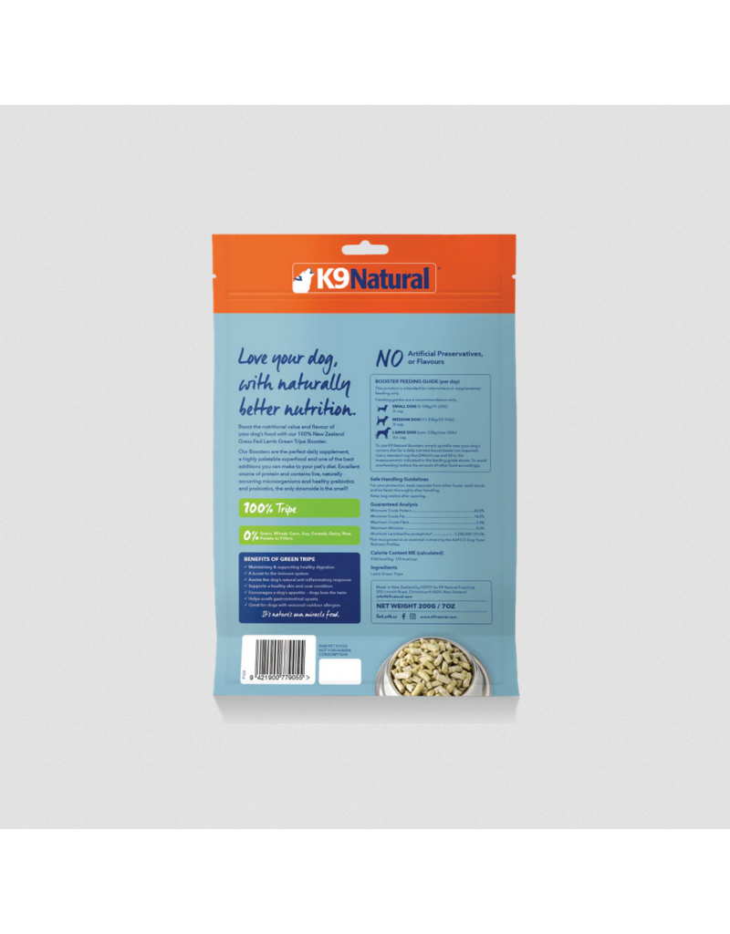 K9 Natural z K9 Natural Freeze Dried Dog Food |  Lamb Green Tripe Booster 1.5 lb