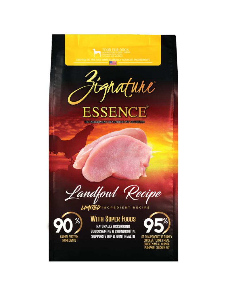 Frontier Distributing Zignature Essence Dog Kibble | Turkey & Chicken Landfowl Recipe 21 lb