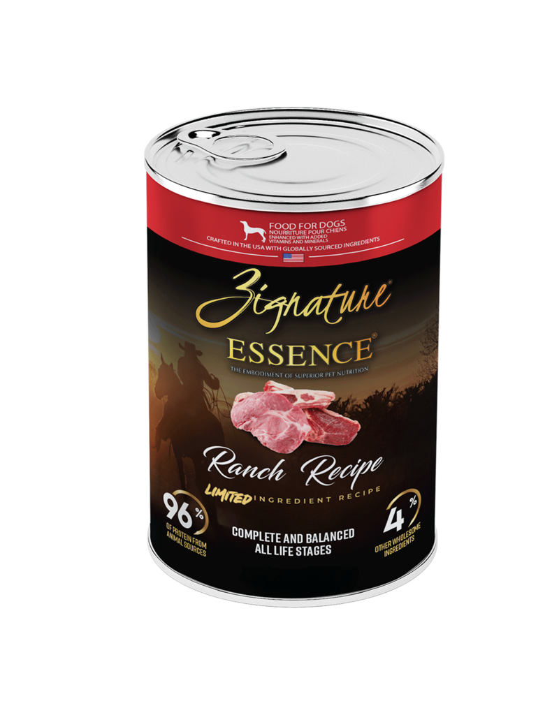 Frontier Distributing Zignature Essence Dog Canned Food | Lamb & Pork Ranch Recipe 13 oz single