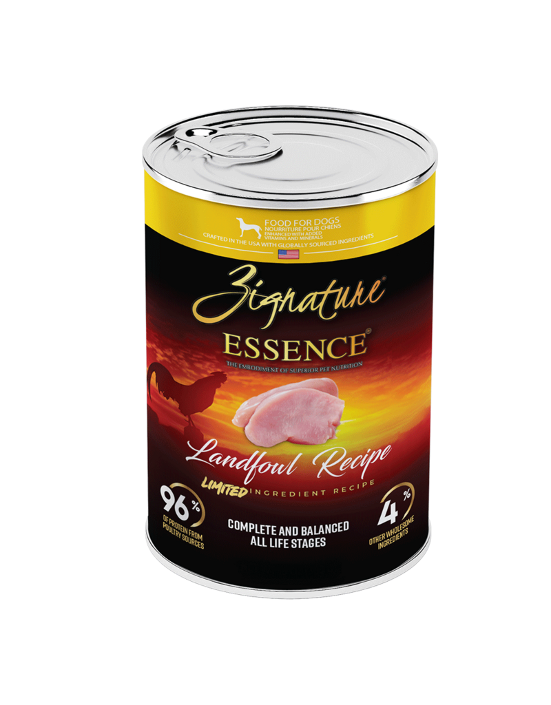 Frontier Distributing Zignature Essence Dog Canned Food| Turkey & Chicken Landfowl Recipe 13 oz single