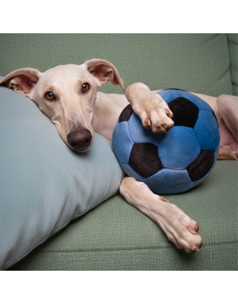 Fluff & Tuff Fluff & Tuff Inc. Dog Toys | Blue Soccer Ball Large