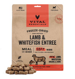 Vital Essentials Vital Essentials Freeze Dried Dog Food | Lamb & Whitefish Entrée & Mixer Soft Nibs 14 oz