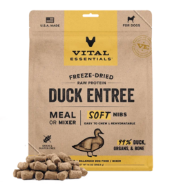 Vital Essentials Vital Essentials Freeze Dried Dog Food | Duck Entrée & Mixer Soft Nibs 14 oz