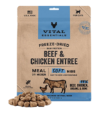 Vital Essentials Vital Essentials Freeze Dried Cat Food | Beef & Chicken Entrée & Mixer Soft Nibs 12 oz