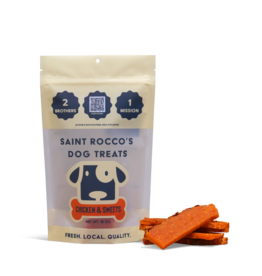 Saint Rocco's Treats Saint Rocco Dog Treats | Chicken & Sweet Potato Jerky 8 oz
