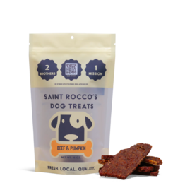 Saint Rocco's Treats Saint Rocco Dog Treats | Beef & Pumpkin Jerky 8 oz