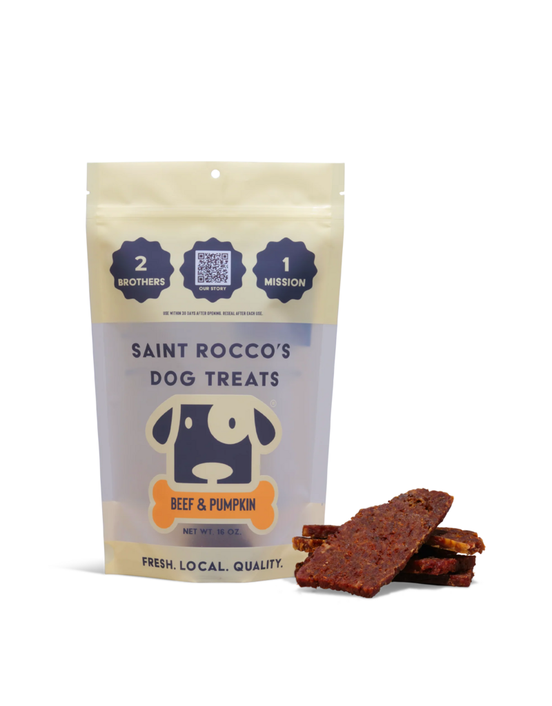 Saint Rocco's Treats Saint Rocco Dog Treats | Beef & Pumpkin Jerky 8 oz