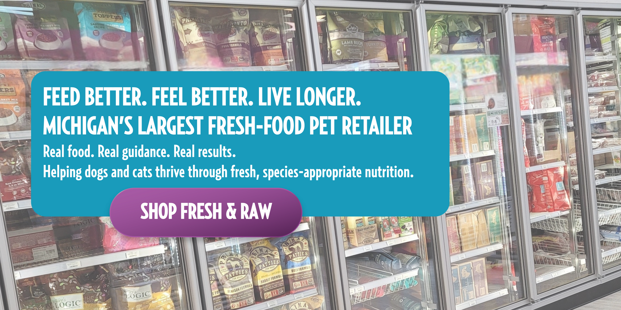 Largest Raw Pet Food Store in Michigan