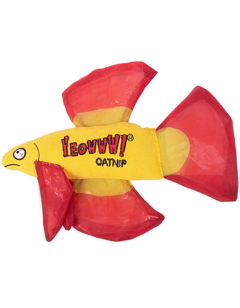 Yeowww! Yeowww! Catnip Cat Toys | Mo Beta Fish Red