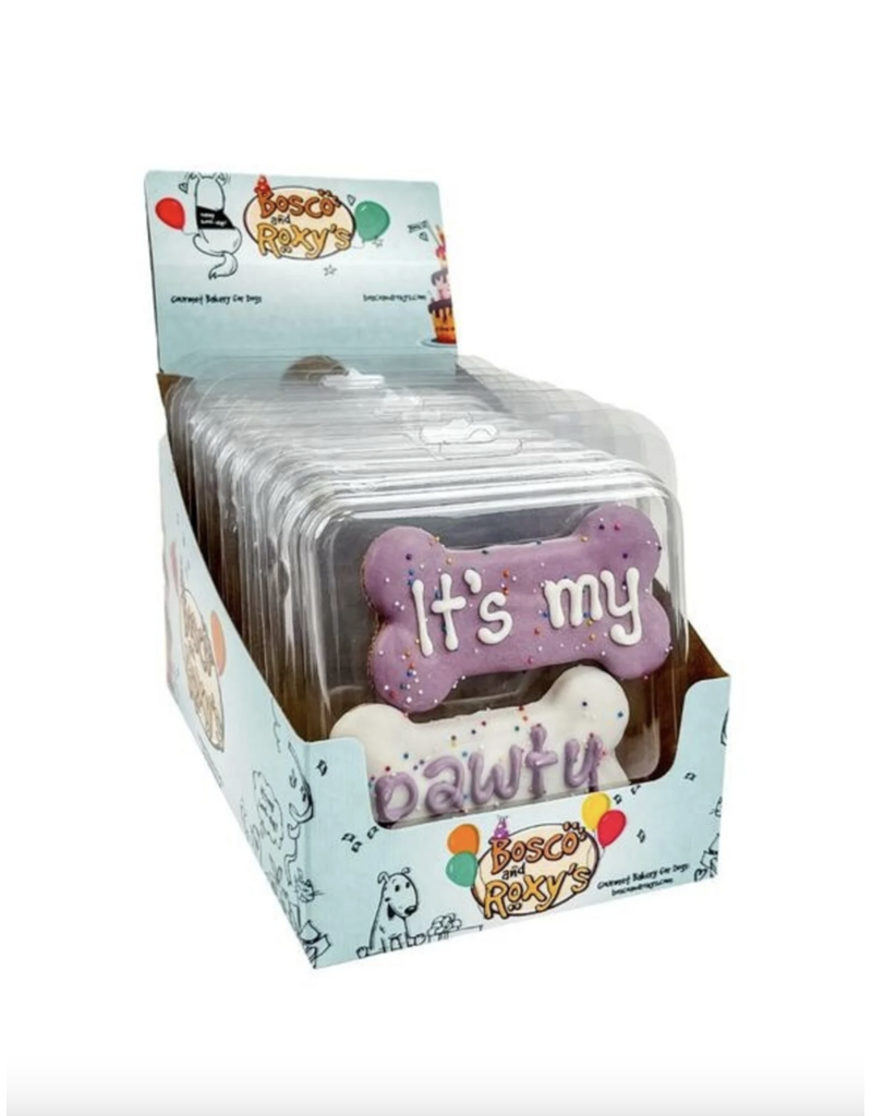 Bosco and Roxy's Bosco & Roxy's Bark-Day Collection | It's My Pawty Birthday Bones Purple 2 Pack