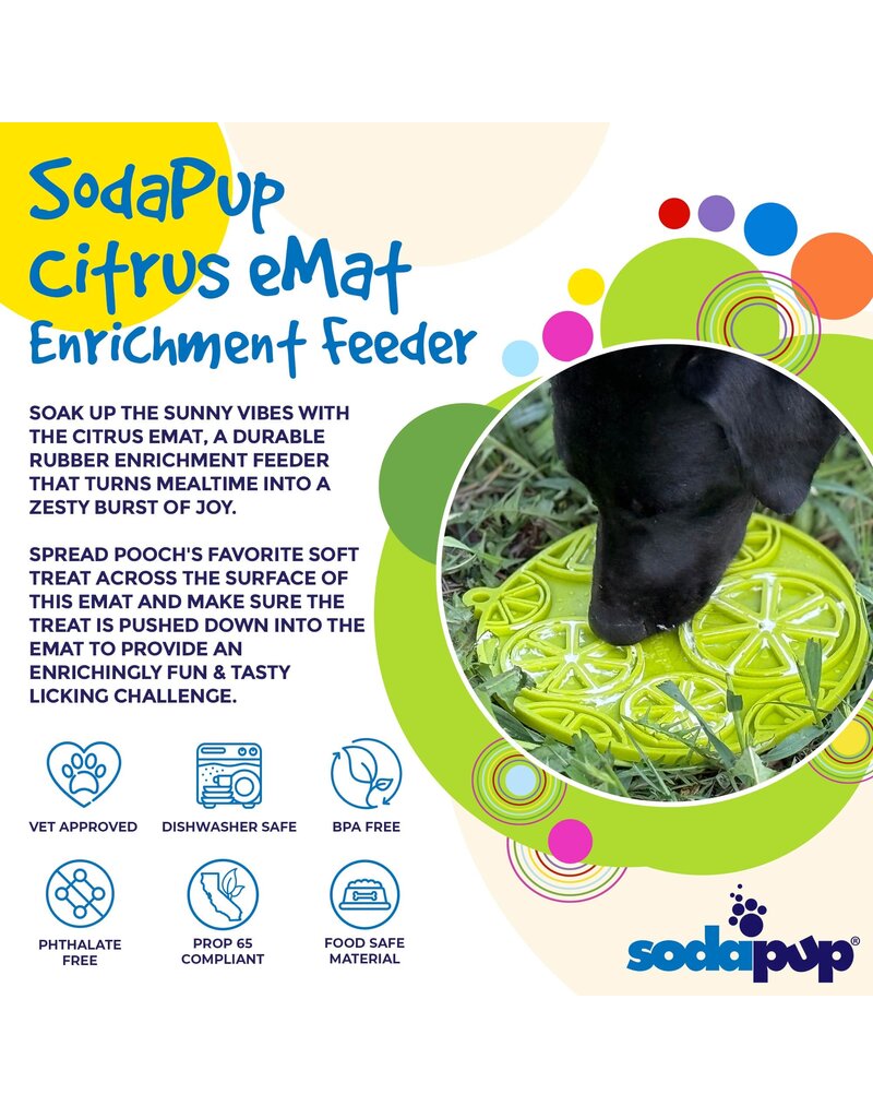 SodaPup SodaPup E-Mat | Lime Green Citrus with Suction Cup