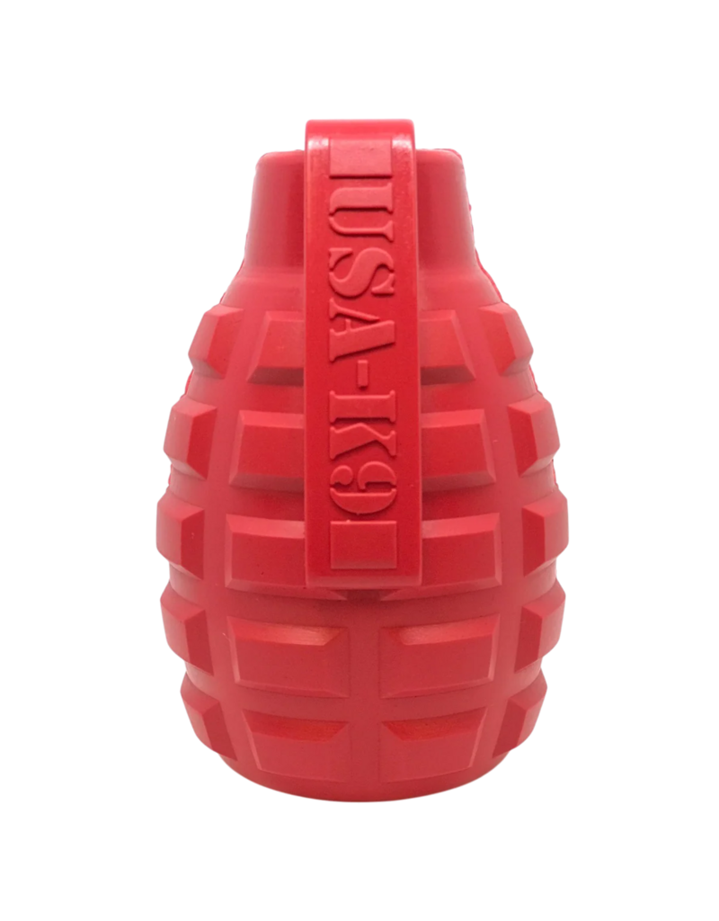 SodaPup SodaPup Enrichment Toys | Grenade Reward Toy Red Large