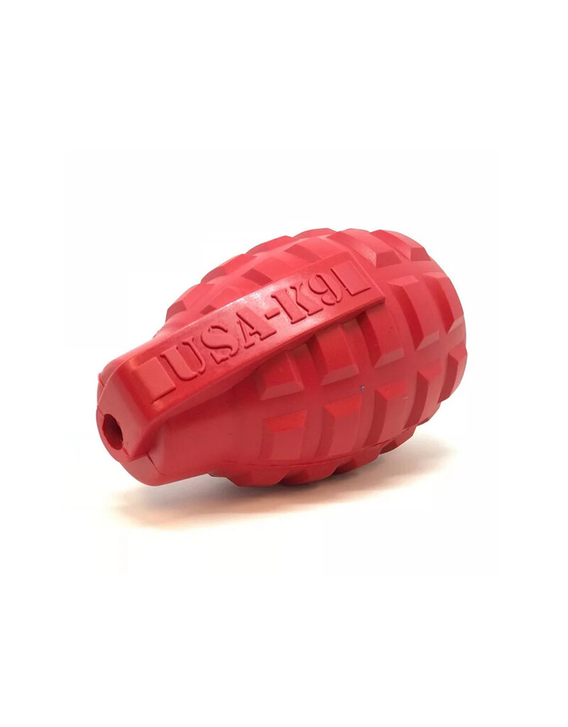 SodaPup SodaPup Enrichment Toys | Grenade Reward Toy Red Medium