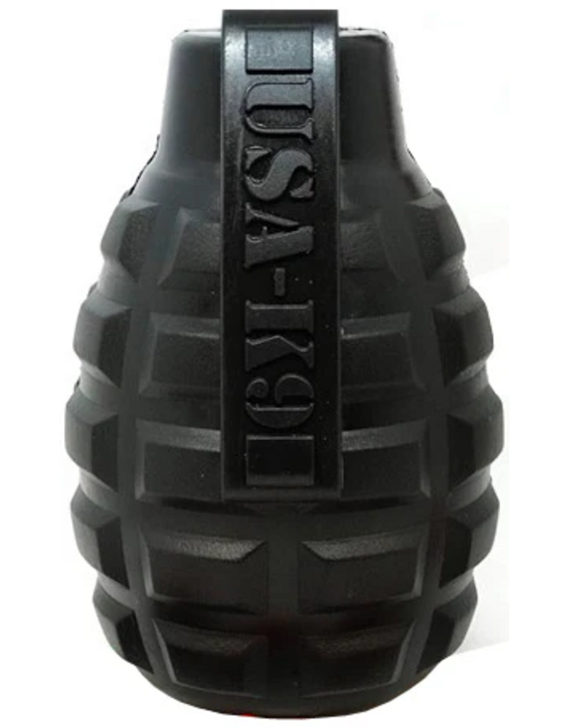 SodaPup SodaPup Enrichment Toys | Grenade Reward Toy Black Medium