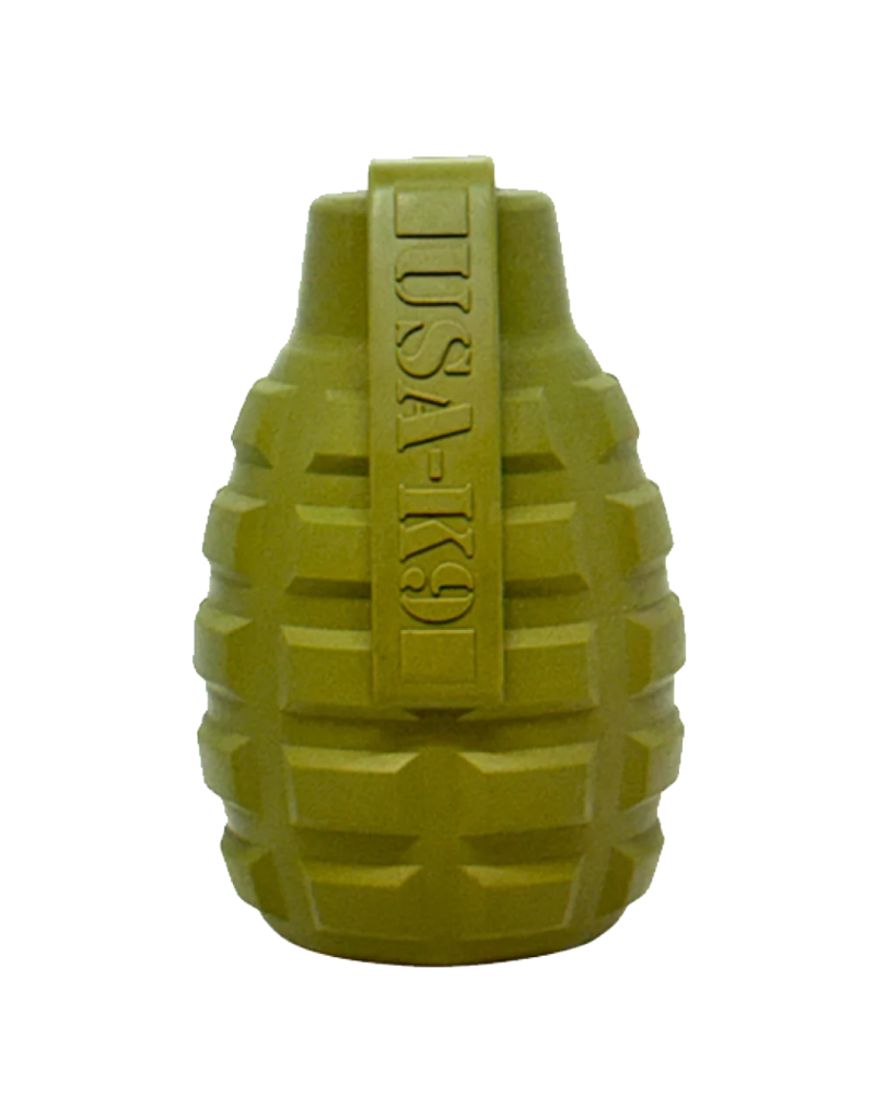 SodaPup SodaPup Enrichment Toys | Grenade Reward Toy Army Green Large
