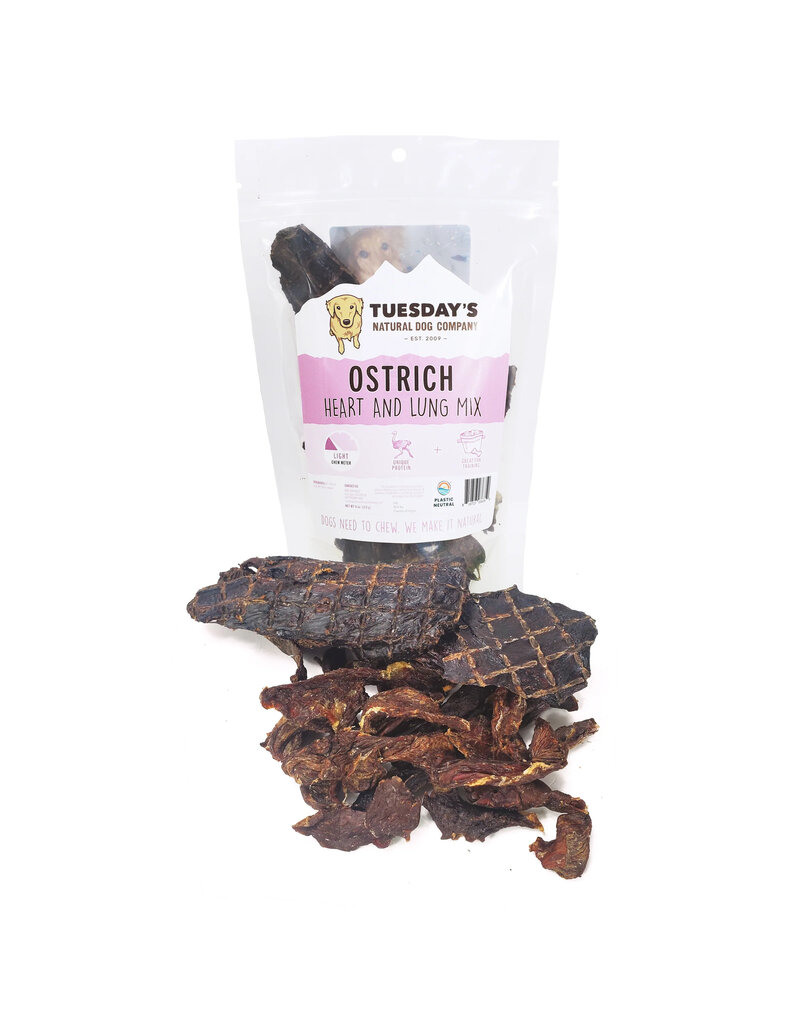Tuesday's Natural Dog Company Tuesday's Natural Dog Company Treats | Ostrich Heart & Lung Mix 4 oz