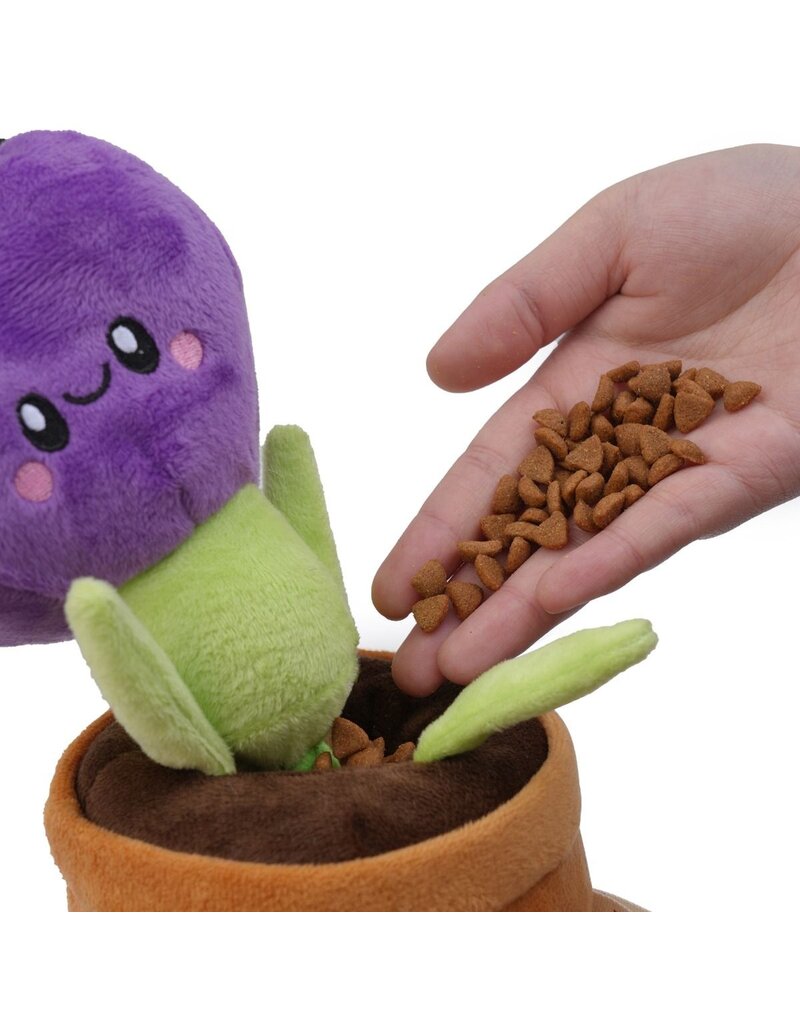 Territory Territory Plush Dog Toy | Purple Tulip Flower Tug Toy 16"