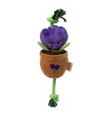 Territory Territory Plush Dog Toy | Purple Tulip Flower Tug Toy 16"