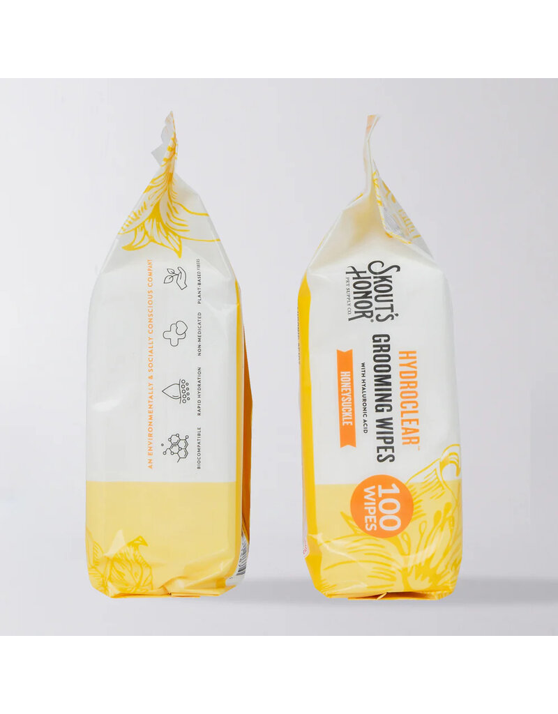 Skout's Honor Skout's Honor HydroClear | Grooming Wipes Honeysuckle 100 Ct