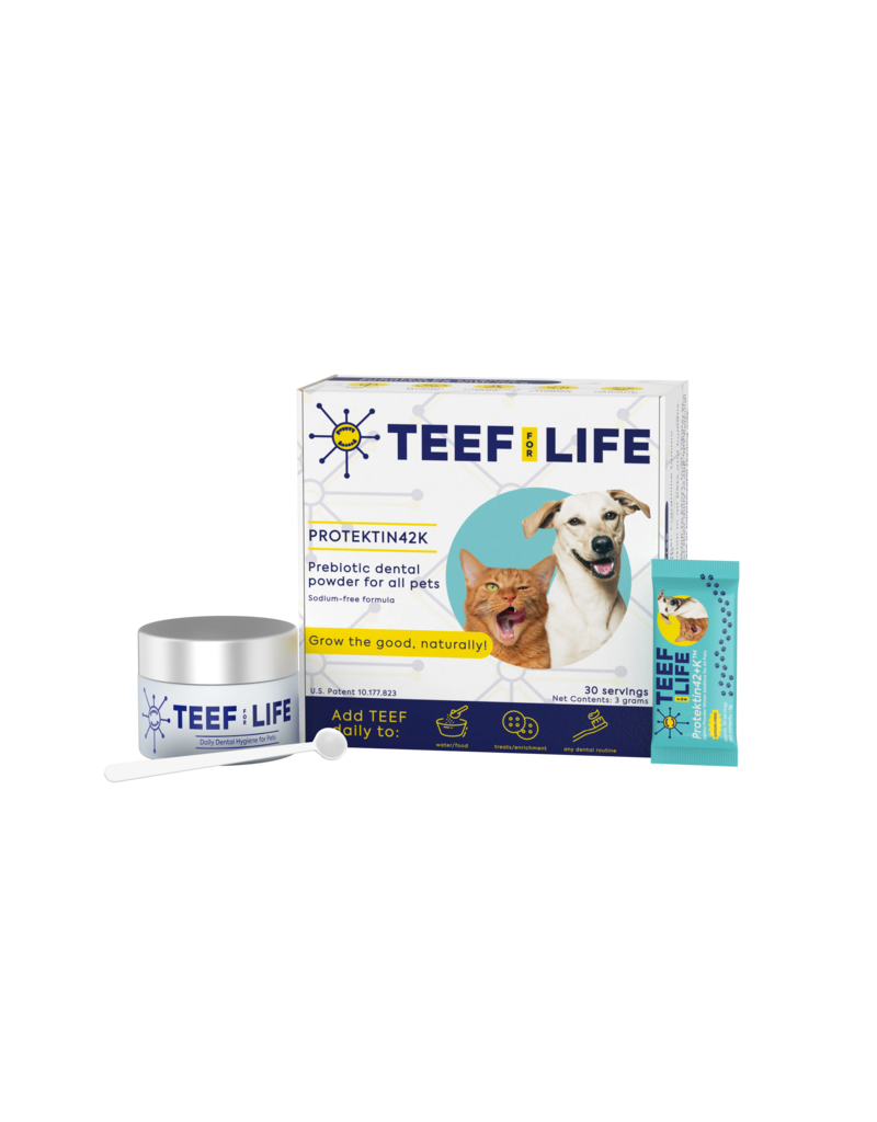 TEEF For Life Teef for Life | Dental Powder Water Additive For All Pets 30 servings