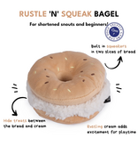 Chewffon Chewffon Plush Dog Toy | Squeaky Bagel