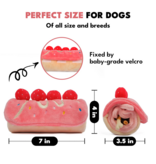 Chewffon Chewffon Plush Dog Toy | Strawberry Roll Cake Puzzle