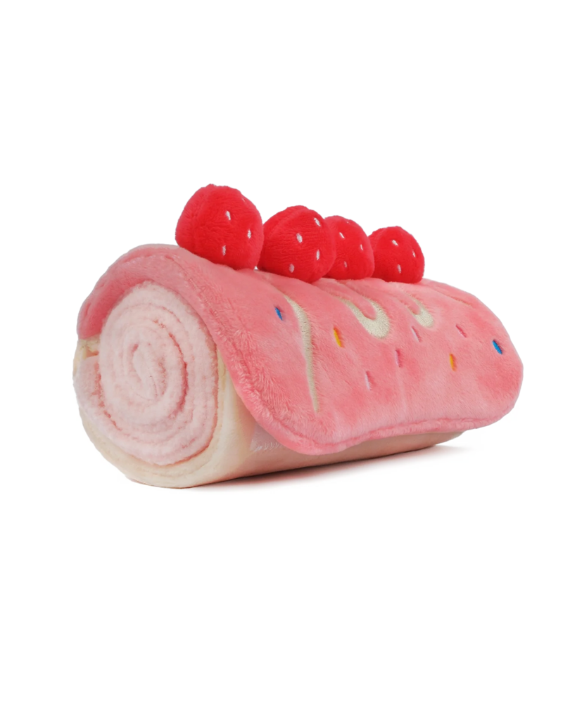 Chewffon Chewffon Plush Dog Toy | Strawberry Roll Cake Puzzle