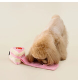Chewffon Chewffon Plush Dog Toy | Strawberry Birthday Cake Puzzle