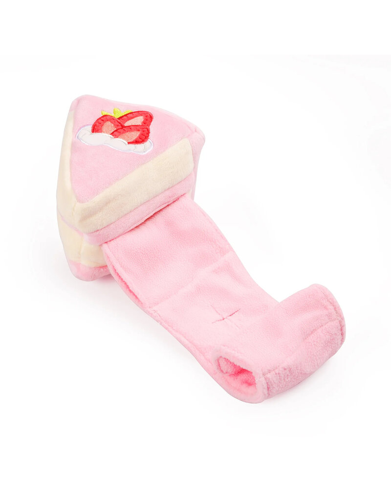 Chewffon Chewffon Plush Dog Toy | Strawberry Birthday Cake Puzzle