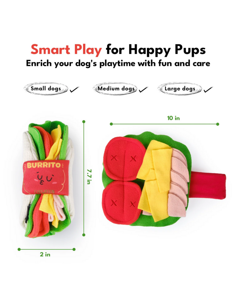 Chewffon Chewffon Plush Dog Toy | Burrito Snuffle