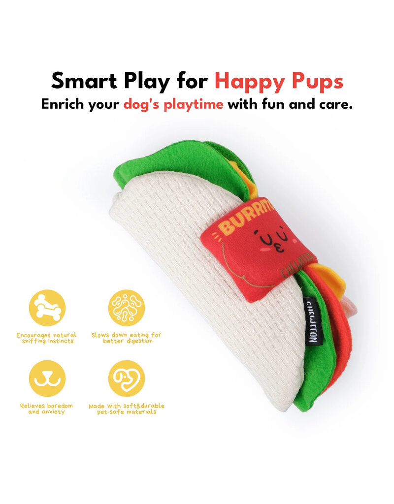 Chewffon Chewffon Plush Dog Toy | Burrito Snuffle